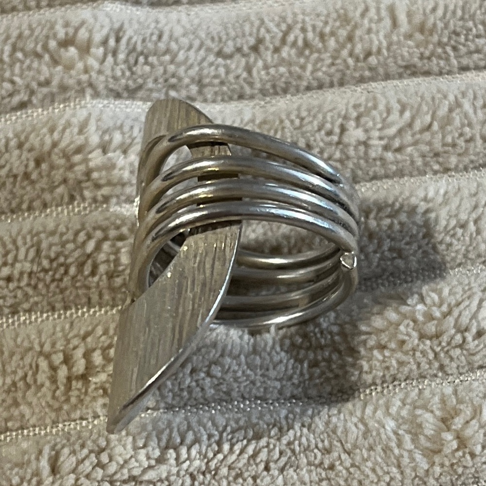 Sterling Silver Statement Oval Ring - image 4